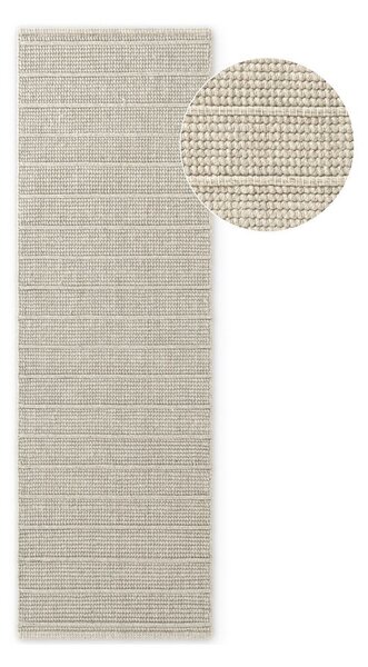 Krémový ručně tkaný vlněný běhoun 80x250 cm Camden Parker – Ted Baker