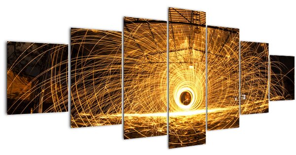 Obraz svíticího disku (210x100 cm)