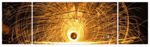 Obraz svíticího disku (170x50 cm)