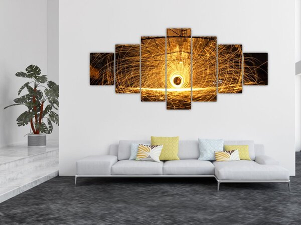 Obraz svíticího disku (210x100 cm)