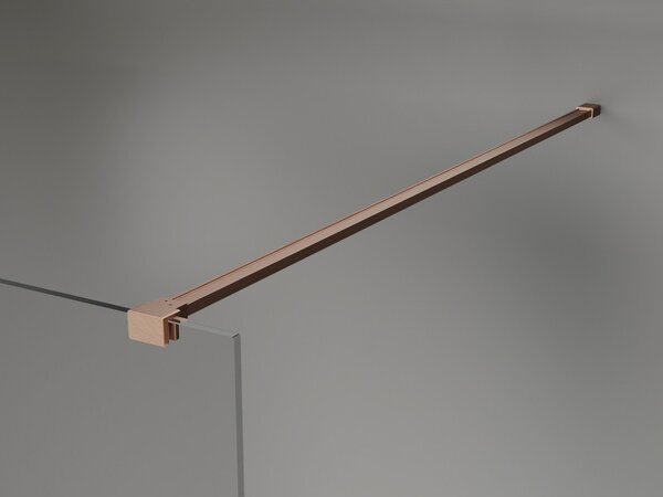 Mexen, Mexen Kioto-X sprchová stěna 50 x 200 cm, grafit 10 mm, broušená měď - 800-050-101-65-40-X
