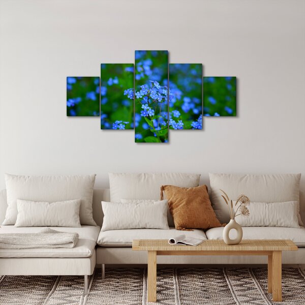 Obraz modrých květin (125x70 cm)