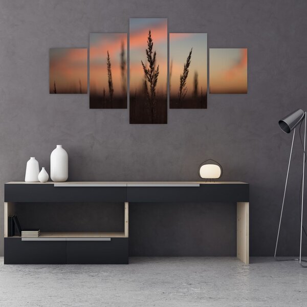 Obraz - Silueta rostliny (125x70 cm)