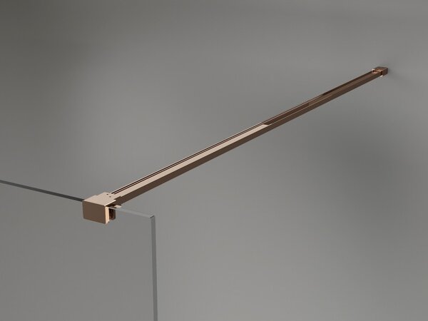 Mexen, Mexen Kioto-X sprchová stěna 60 x 200 cm, průhledná 10 mm, růžové zlato - 800-060-101-60-00-X