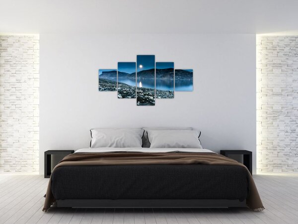 Obraz noční krajiny, Island (125x70 cm)