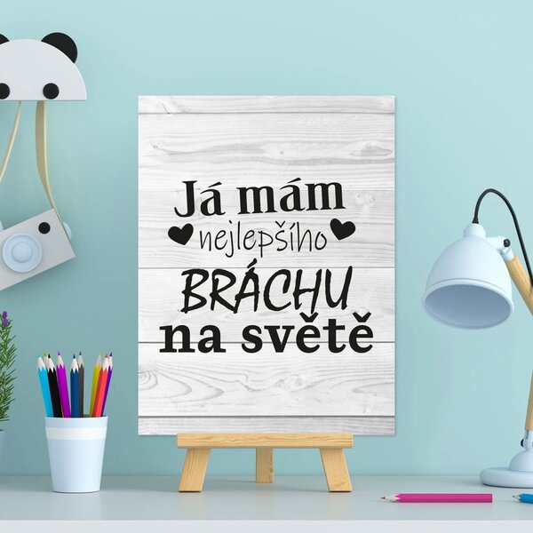 Sablio Dárková cedulka Já mám nejlepšího bráchu na světě: 30x40 cm
