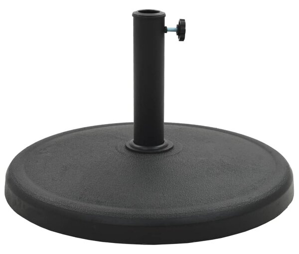 Stojan na slunečník kulatý černý 19 kg polyresin