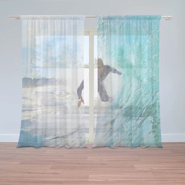 Sablio Záclony Surfař na vlně: 2ks 150x250cm
