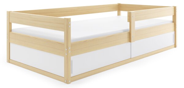 Dětská postel HUGO + matrace, 80x160, borovice/bílá