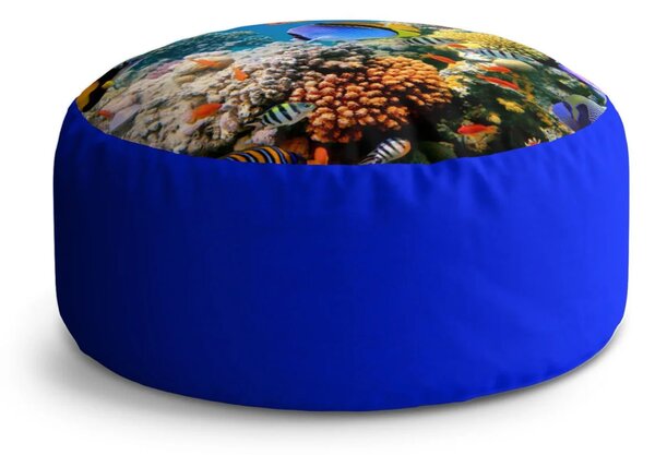 Sablio Taburet Circle Korálový útes: 38x48 cm
