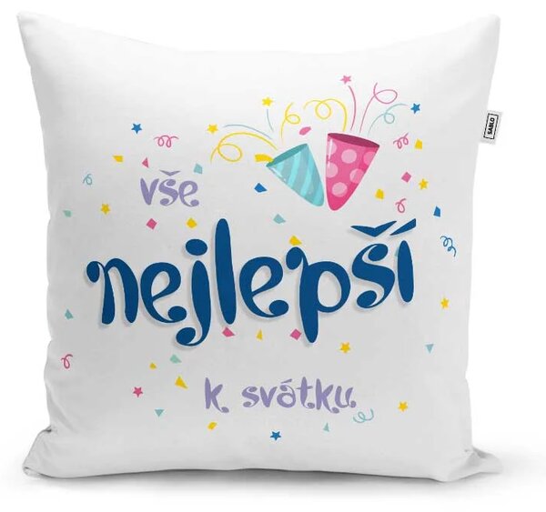 Sablio Polštář Vše nejlepší k svátku: 40x40 cm