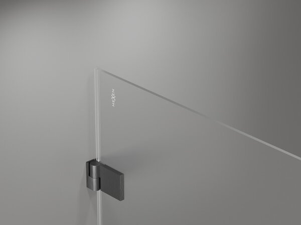Mexen, Mexen Lunar-B Otočné levé sprchové dveře 60 cm, průhledné, pistolově šedá kartáčovaná - 832-060-000-66-00-L