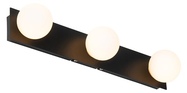 Moderní nástěnné svítidlo černé 48 cm IP44 3-světlo - Cederic