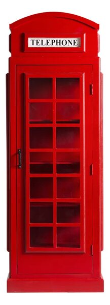 SOB Nábytek - Dřevěná vitrína London II červená - F0A2037W