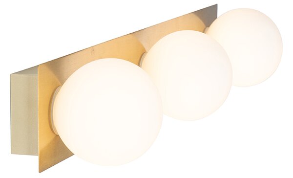 Moderní nástěnné svítidlo zlaté 48 cm IP44 3-světlo - Cederic