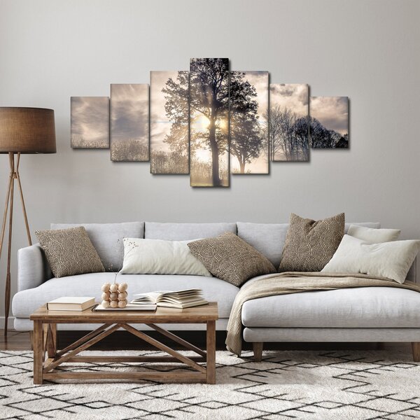 Obraz stromu v mlze (210x100 cm)