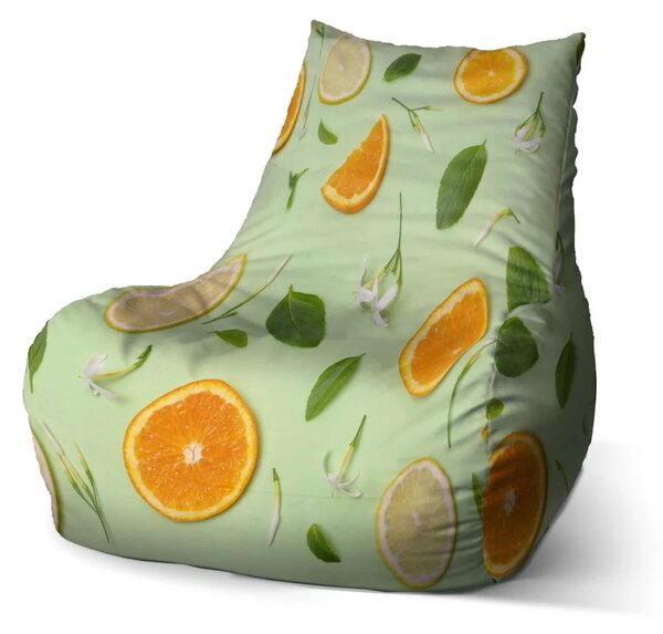 Sablio Sedací vak Bean Citrus a květ - 60 x 70 x 70 cm