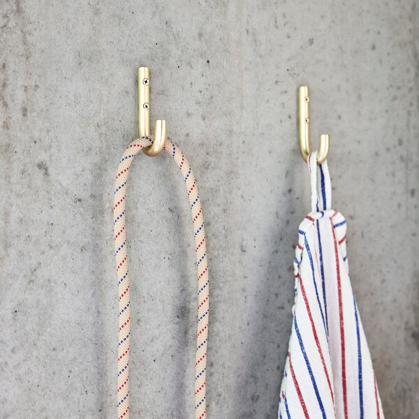 OYOY LIVING Minimalistické mosazné háčky Pieni Hook sada 2ks