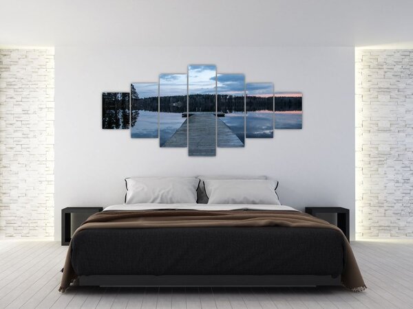 Obraz - Molo na jezeře (210x100 cm)