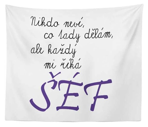 Sablio Deka Nikdo neví, co tady dělám, ale každý mi říká šéf: 150x120 cm