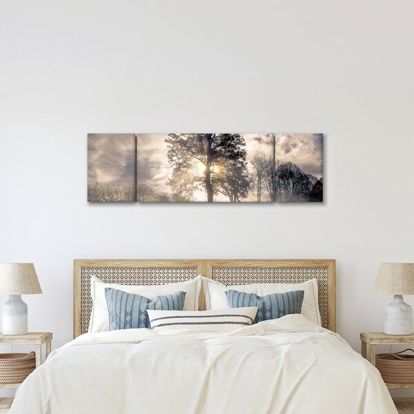 Obraz stromu v mlze (170x50 cm)