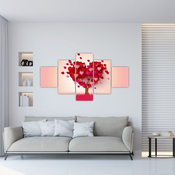 Obraz srdcového stromu (125x70 cm)