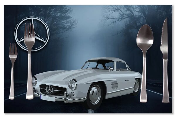 Sablio Prostírání Mercedes-Benz 300 SL V lese: 40x30cm