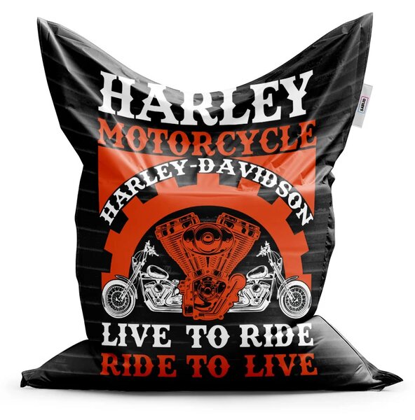 Sablio Sedací vak Harley-Davidson Live to ride, ride to live - 150x100 cm