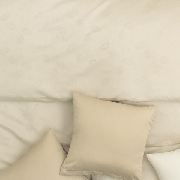 Povlečení EXCLUSIVE TENCEL PLUS peříčka béžová 140 x 200/70 x 90 cm