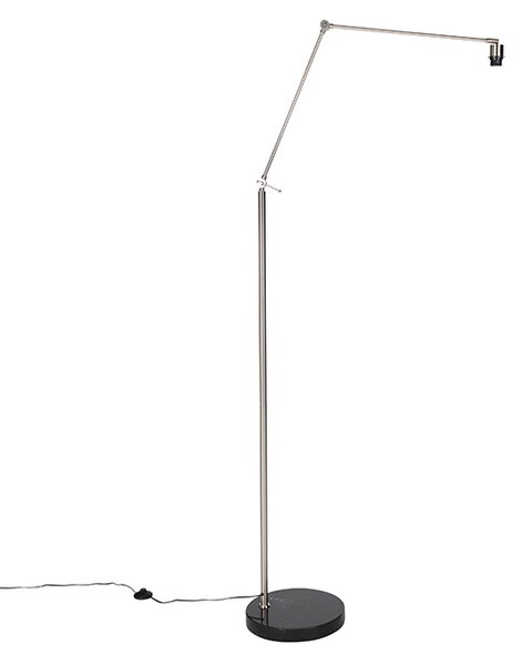 Moderní stojací lampa ocelová nastavitelná - Editor