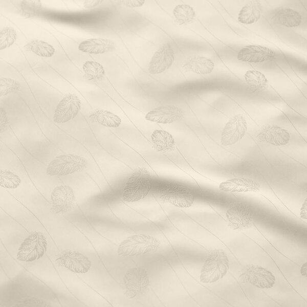 Povlečení EXCLUSIVE TENCEL PLUS peříčka béžová 140 x 200/70 x 90 cm