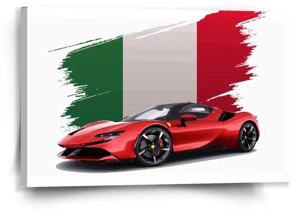 Sablio Obraz Ferrari Italská vlajka - 60x40 cm