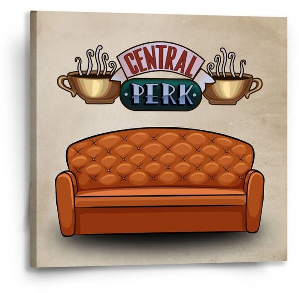 Sablio Obraz Seriál přátelé CENTRAL PERK Gauč - 50x50 cm