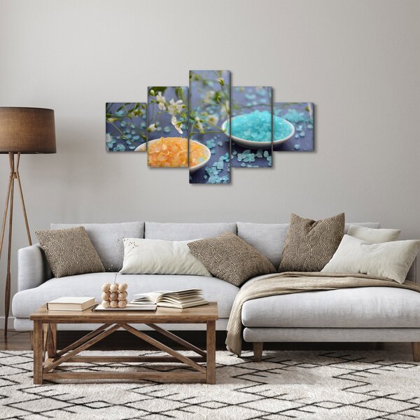 Obraz barevné mořské soli (125x70 cm)