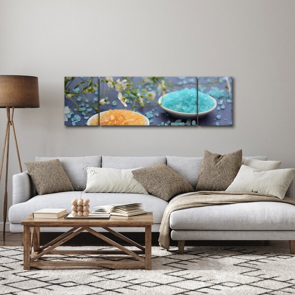 Obraz barevné mořské soli (170x50 cm)