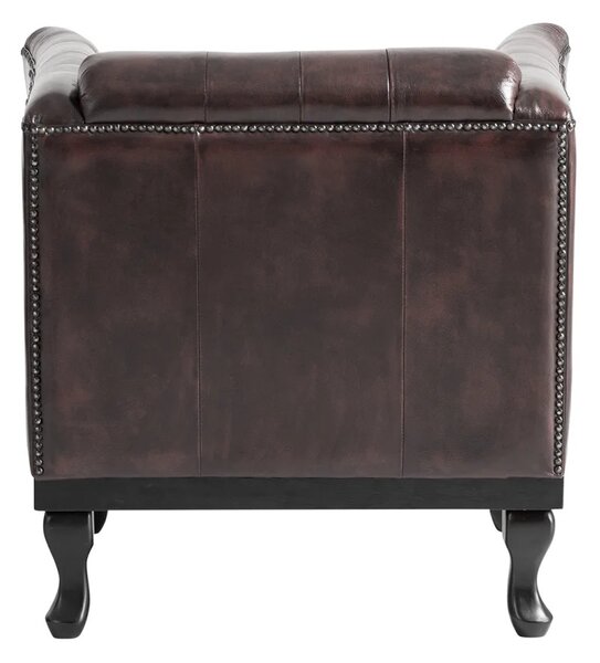 Sob nábytek - Kožené křeslo hnědé Chesterfield V - F0A2159W