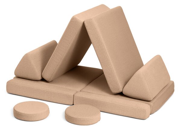 Rozkládací malá dětská pěnová pohovka a bunker SHAPPY PLAY SOFA ORIGINAL MINI více barev Barva: Mustard