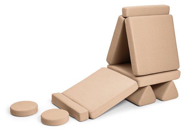 Rozkládací malá dětská pěnová pohovka a bunker SHAPPY PLAY SOFA ORIGINAL MINI více barev Barva: Mustard