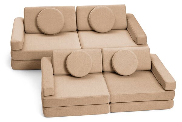 Rozkládací malá dětská pěnová pohovka a bunker SHAPPY PLAY SOFA ORIGINAL MINI více barev Barva: Mustard