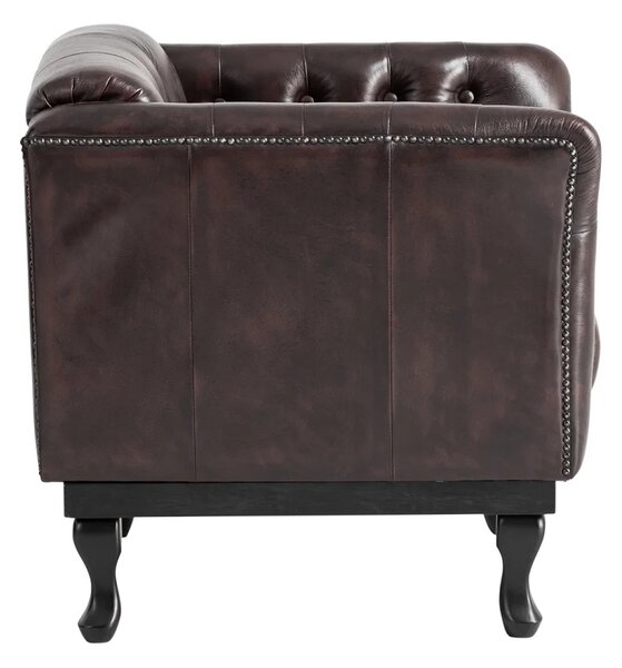 Sob nábytek - Kožené křeslo hnědé Chesterfield V - F0A2159W