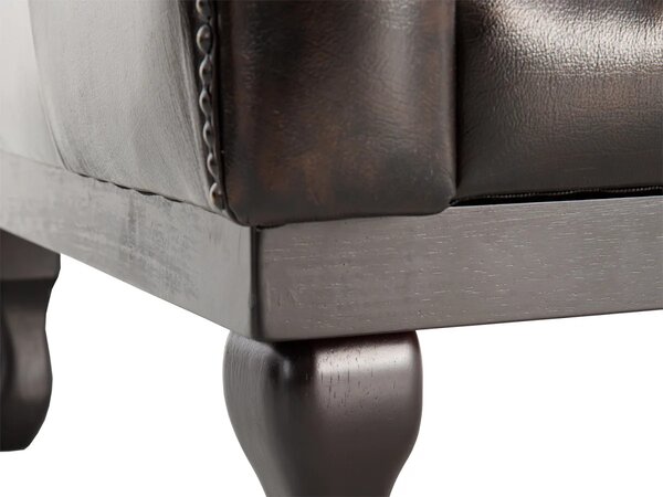 Sob nábytek - Kožené křeslo hnědé Chesterfield V - F0A2159W