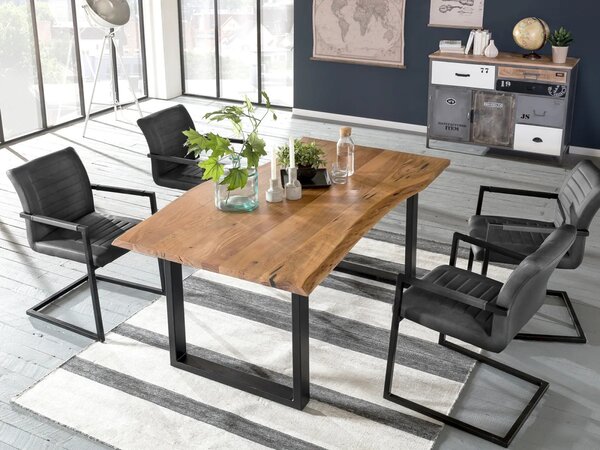 Sob nábytek - Set 2 čalouněné jídelní židle Bristol šedé - F0A2187W