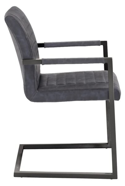 Sob nábytek - Set 2 čalouněné jídelní židle Bristol šedé - F0A2187W