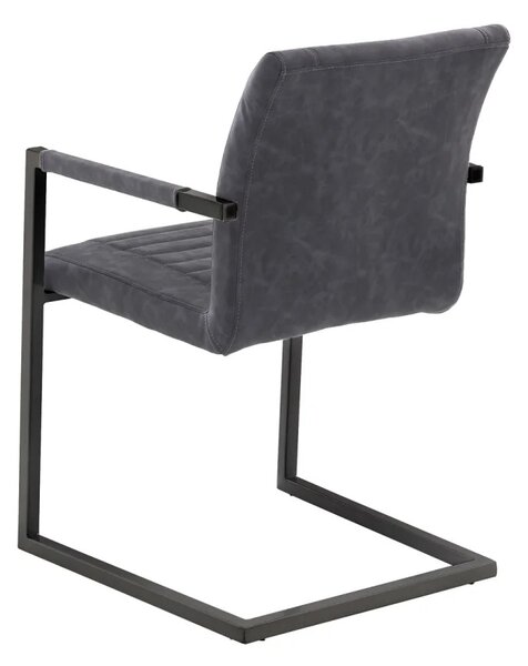 Sob nábytek - Set 2 čalouněné jídelní židle Bristol šedé - F0A2187W