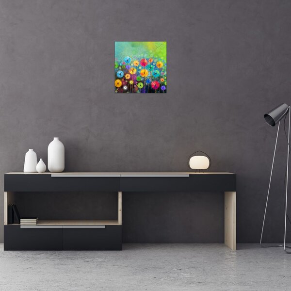Obraz - Abstraktní květiny (30x30 cm)