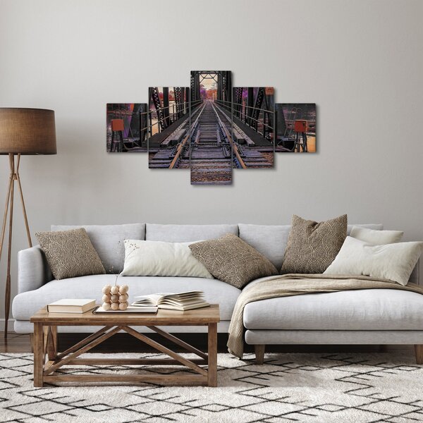 Obraz železničního mostu (125x70 cm)