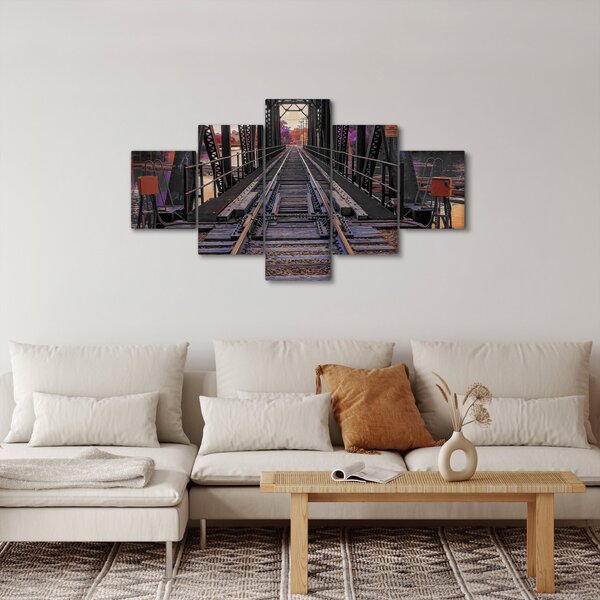 Obraz železničního mostu (125x70 cm)