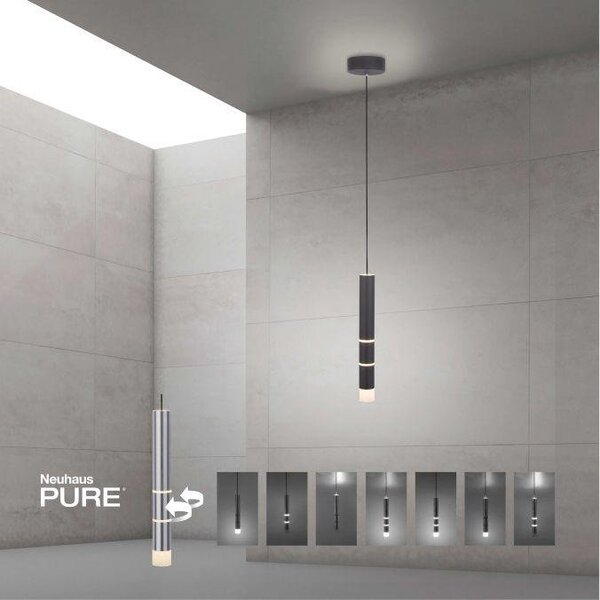 Paul Neuhaus Závěsné LED svítidlo PURE VEGA, 12W, ø 20 cm, 3000K Barva: Mosaz