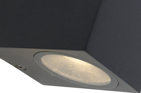 Sada 3 chytrých nástěnných svítidel černá GU10 50mm IP44 - Baleno