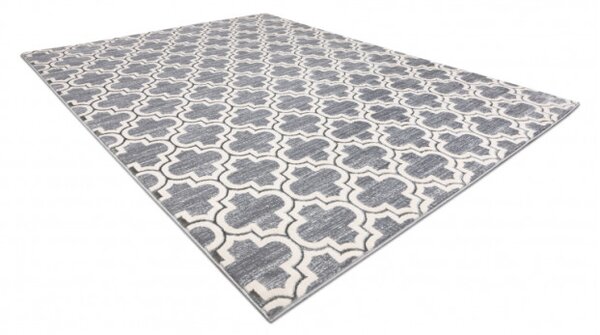 Koberec CORE W6764 Koniczyna marokánska Trellis - šedý / krém
